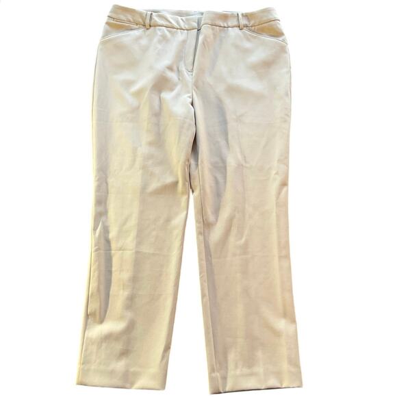 NWT Chico’s Light Khaki So Slimming Straight Leg Pants Size 3.5 (18R) - Picture 1 of 9